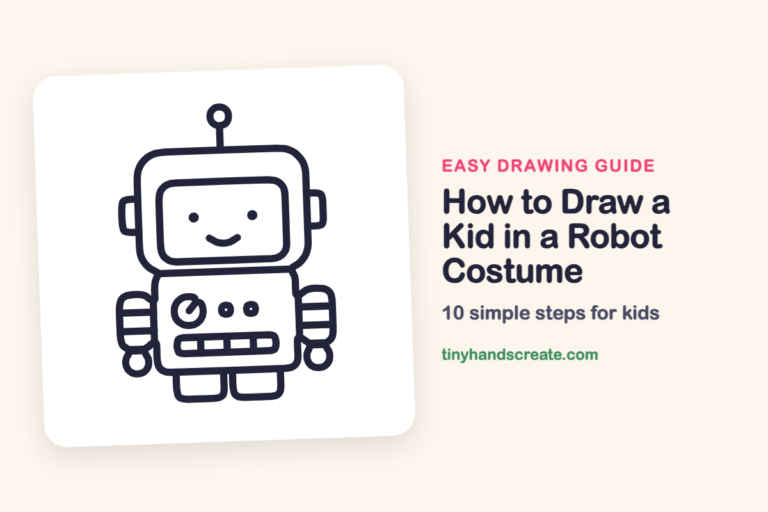 How to Draw a Kid in a Robot Costume: easy drawing guide for kids