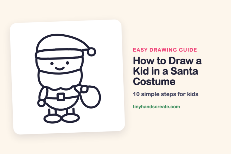 How to Draw a Kid in a Santa Costume: easy drawing guide for kids