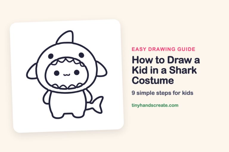 How to Draw a Kid in a Shark Costume: easy drawing guide for kids