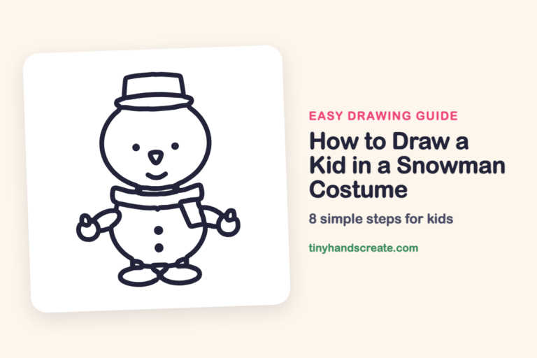 How to Draw a Kid in a Snowman Costume: easy drawing guide for kids
