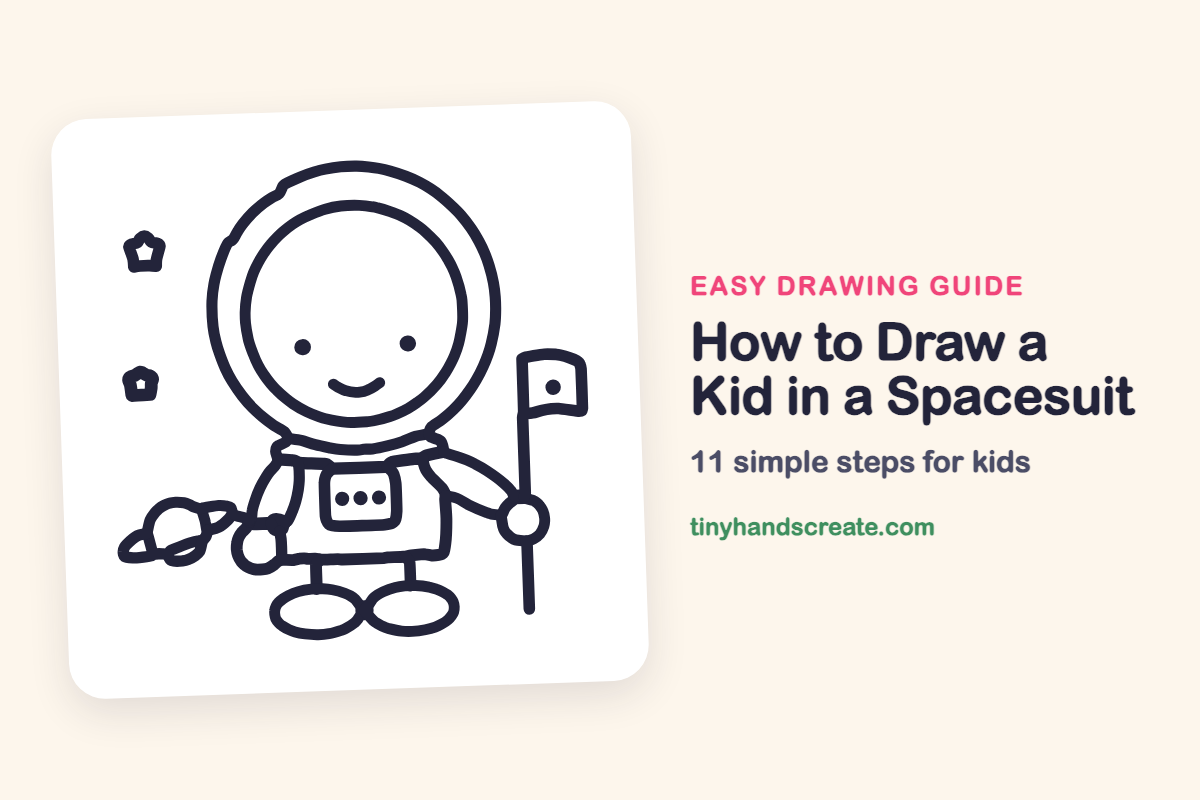 How to Draw a Kid in a Spacesuit: easy drawing guide for kids