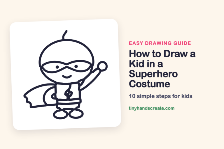 How to Draw a Kid in a Superhero Costume: easy drawing guide for kids