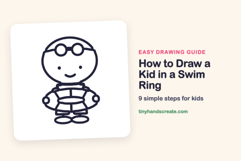 How to Draw a Kid in a Swim Ring step by step