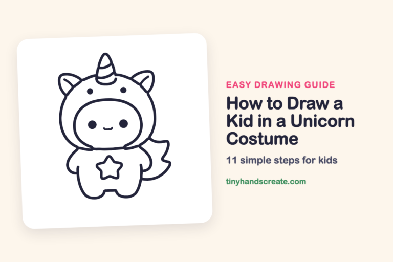 How to Draw a Kid in a Unicorn Costume: easy drawing guide for kids