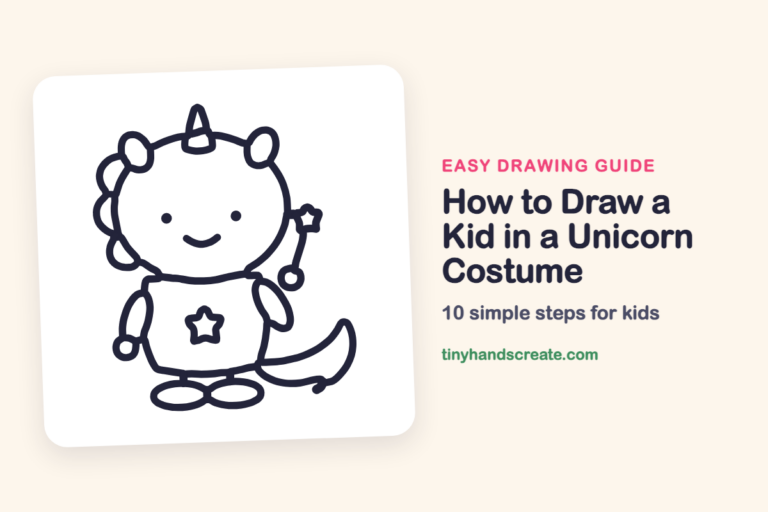 How to Draw a Kid in a Unicorn Costume: easy drawing guide for kids