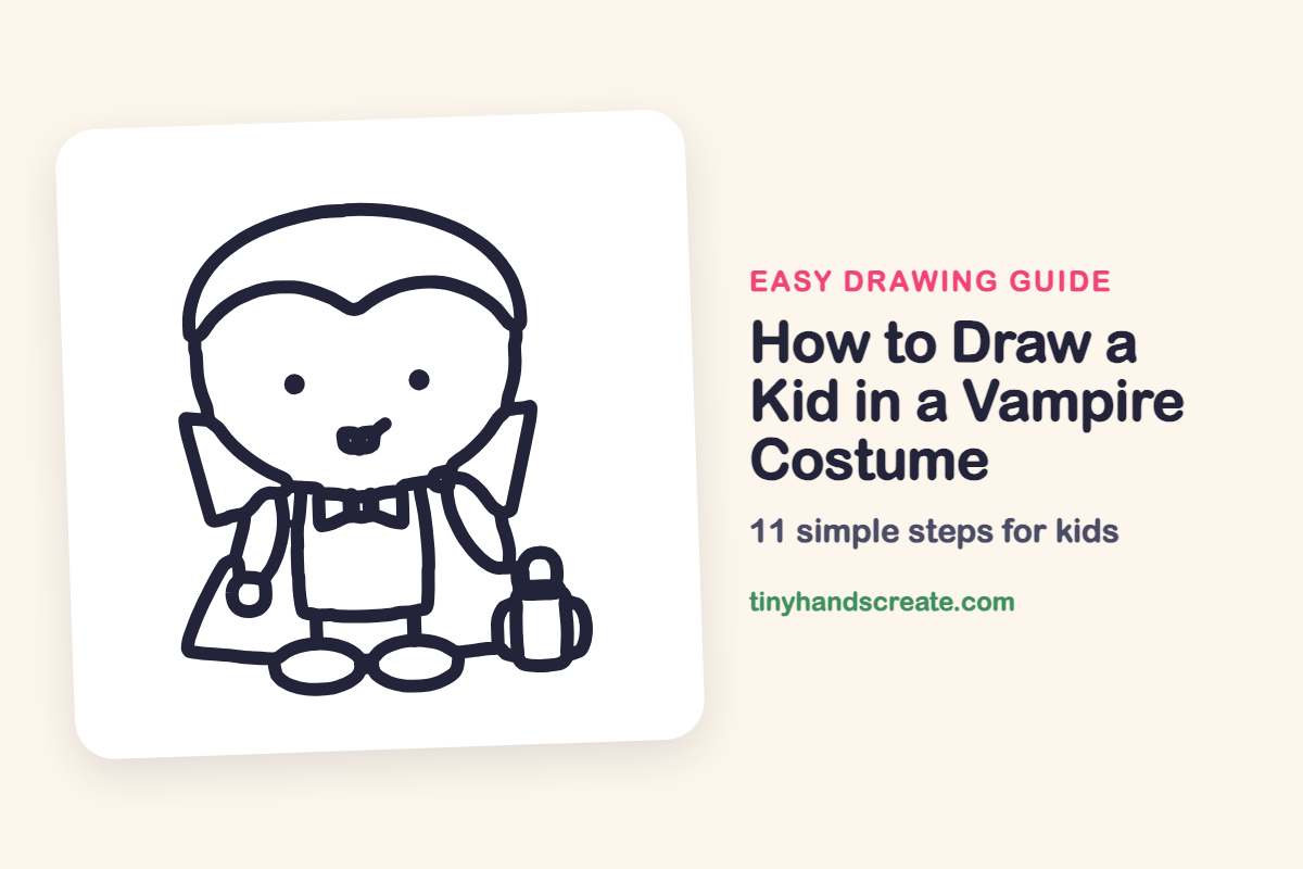 How to Draw a Kid in a Vampire Costume: easy drawing guide for kids