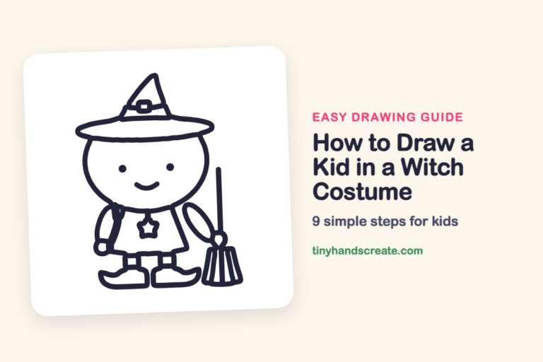 How to Draw a Kid in a Witch Costume: easy drawing guide for kids