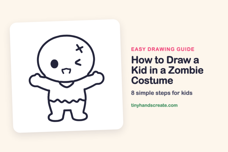 How to Draw a Kid in a Zombie Costume: easy drawing guide for kids