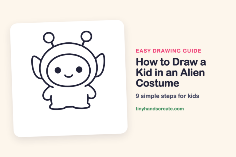 How to Draw a Kid in an Alien Costume: easy drawing guide for kids