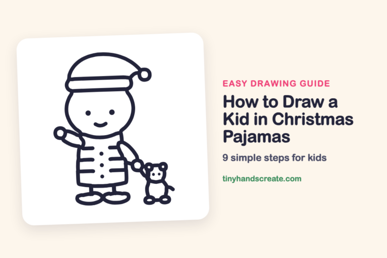 How to Draw a Kid in Christmas Pajamas: easy drawing guide for kids
