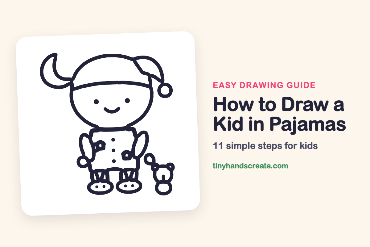 How to Draw a Kid in Pajamas: easy drawing guide for kids
