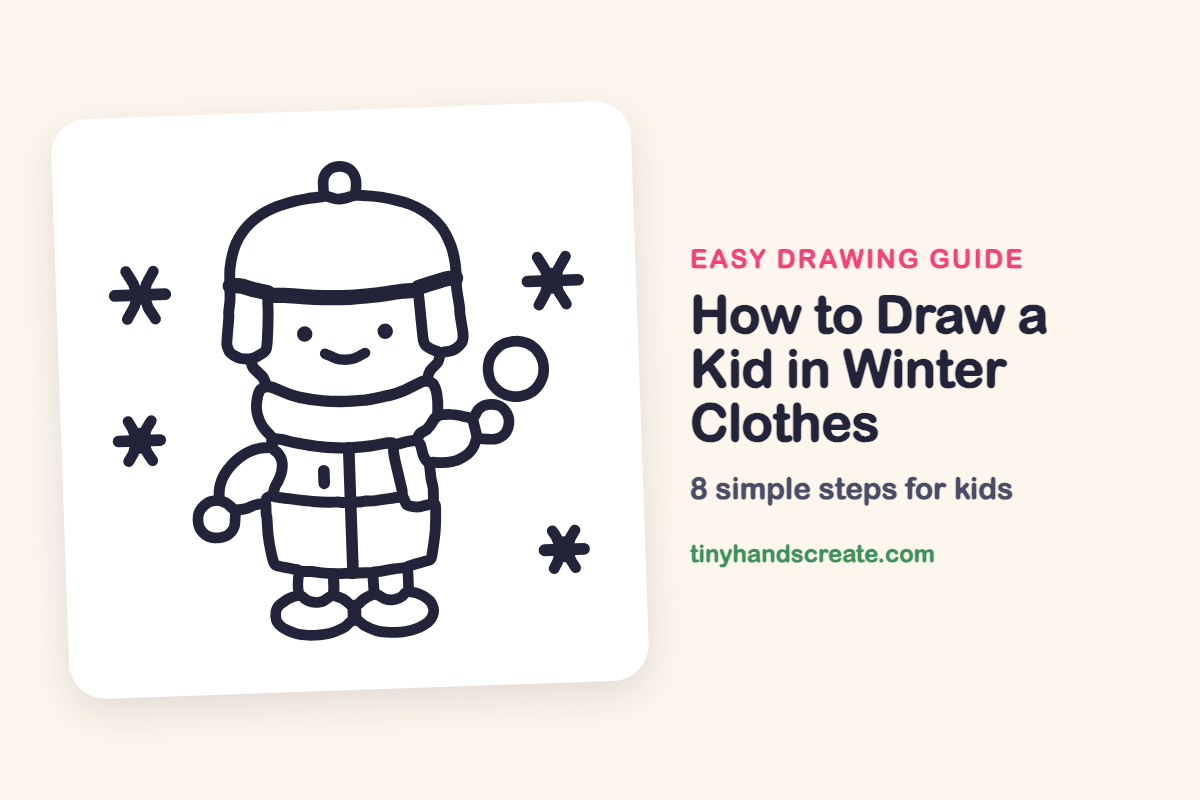 How to Draw a Kid in Winter Clothes: easy drawing guide for kids
