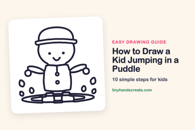 How to Draw a Kid Jumping in a Puddle: easy drawing guide for kids