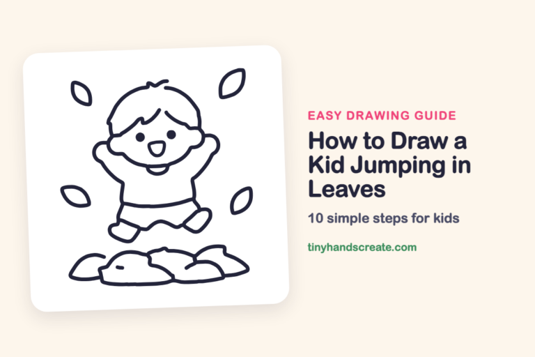 How to Draw a Kid Jumping in Leaves: easy drawing guide for kids