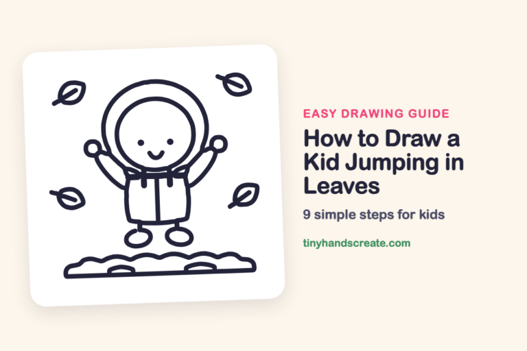 How to Draw a Kid Jumping in Leaves: easy drawing guide for kids