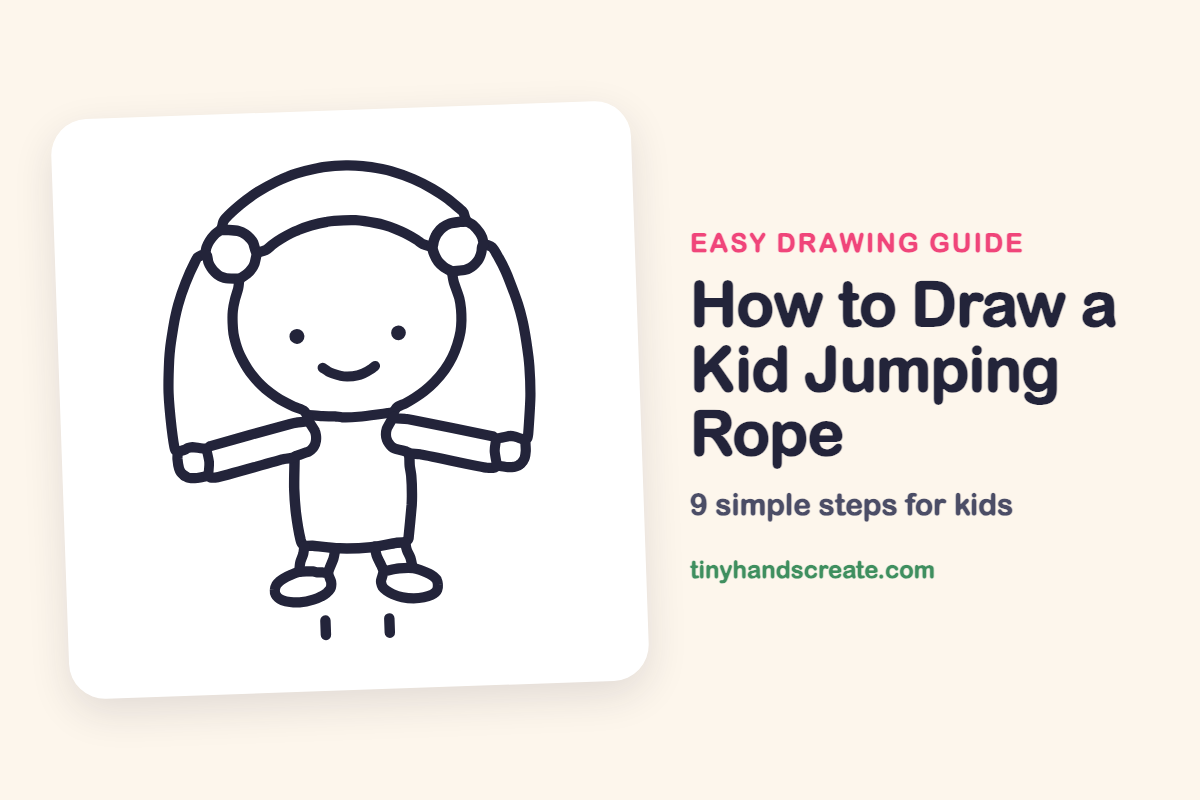 How to Draw a Kid Jumping Rope: easy drawing guide for kids