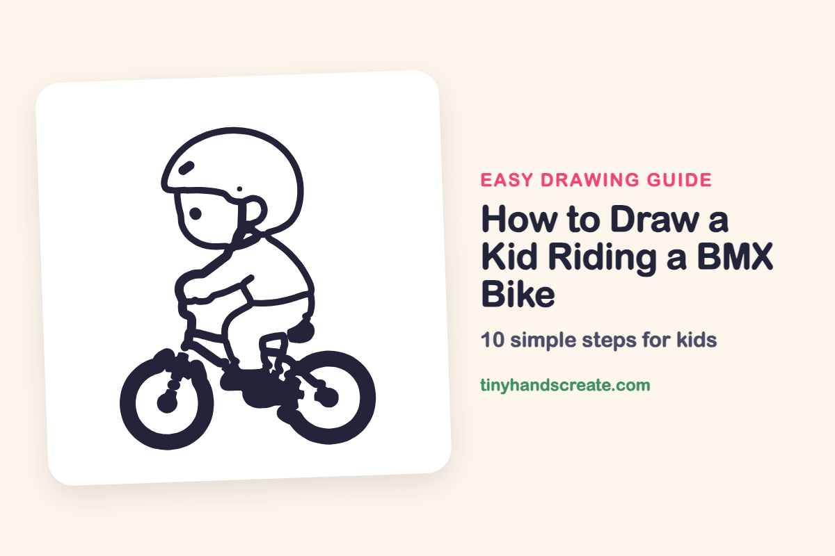 How to Draw a Kid Riding a BMX Bike: easy drawing guide for kids