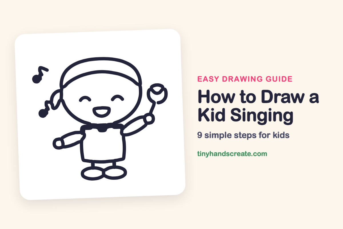 How to Draw a Kid Singing: easy drawing guide for kids