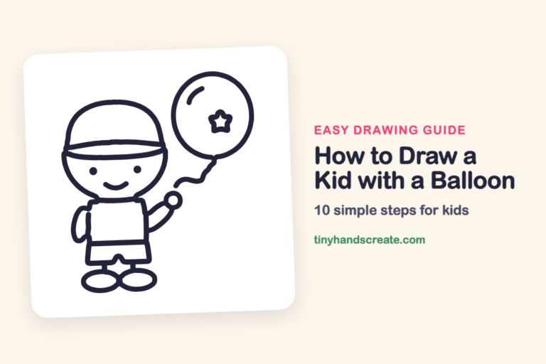 How to Draw a Kid with a Balloon step by step