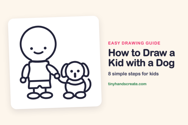 How to Draw a Kid with a Dog step by step