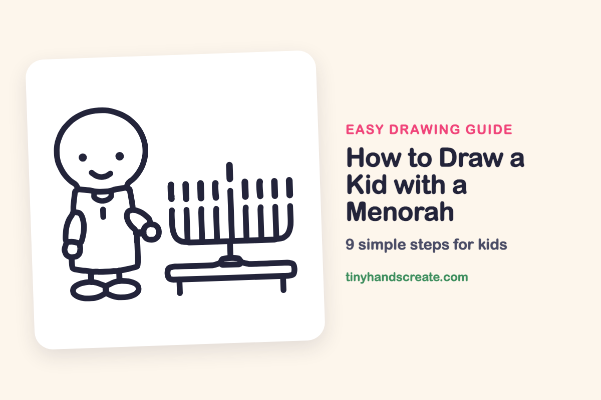 How to Draw a Kid with a Menorah: easy drawing guide for kids