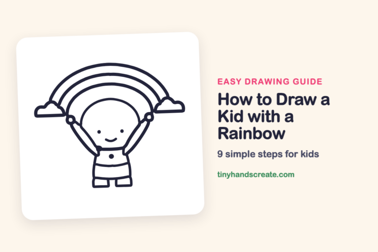 How to Draw a Kid with a Rainbow: easy drawing guide for kids