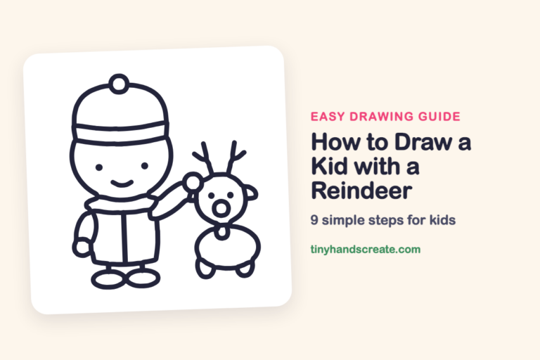 How to Draw a Kid with a Reindeer: easy drawing guide for kids