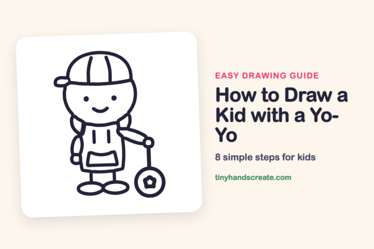 How to Draw a Kid with a Yo-Yo: easy drawing guide for kids