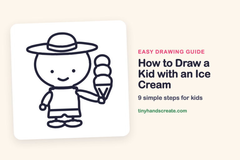How to Draw a Kid with an Ice Cream: easy drawing guide for kids