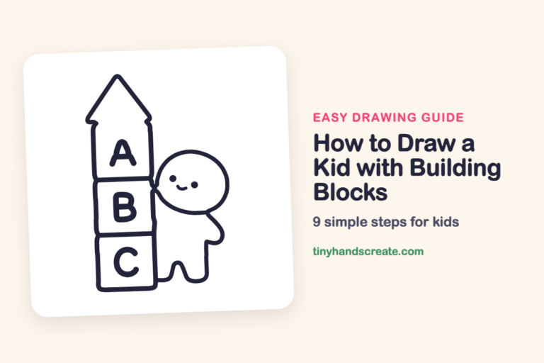How to Draw a Kid with Building Blocks: easy drawing guide for kids