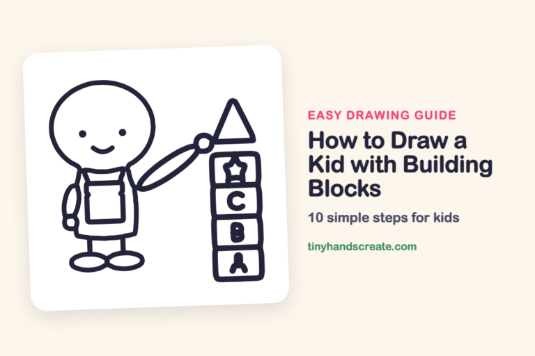 How to Draw a Kid with Building Blocks: easy drawing guide for kids
