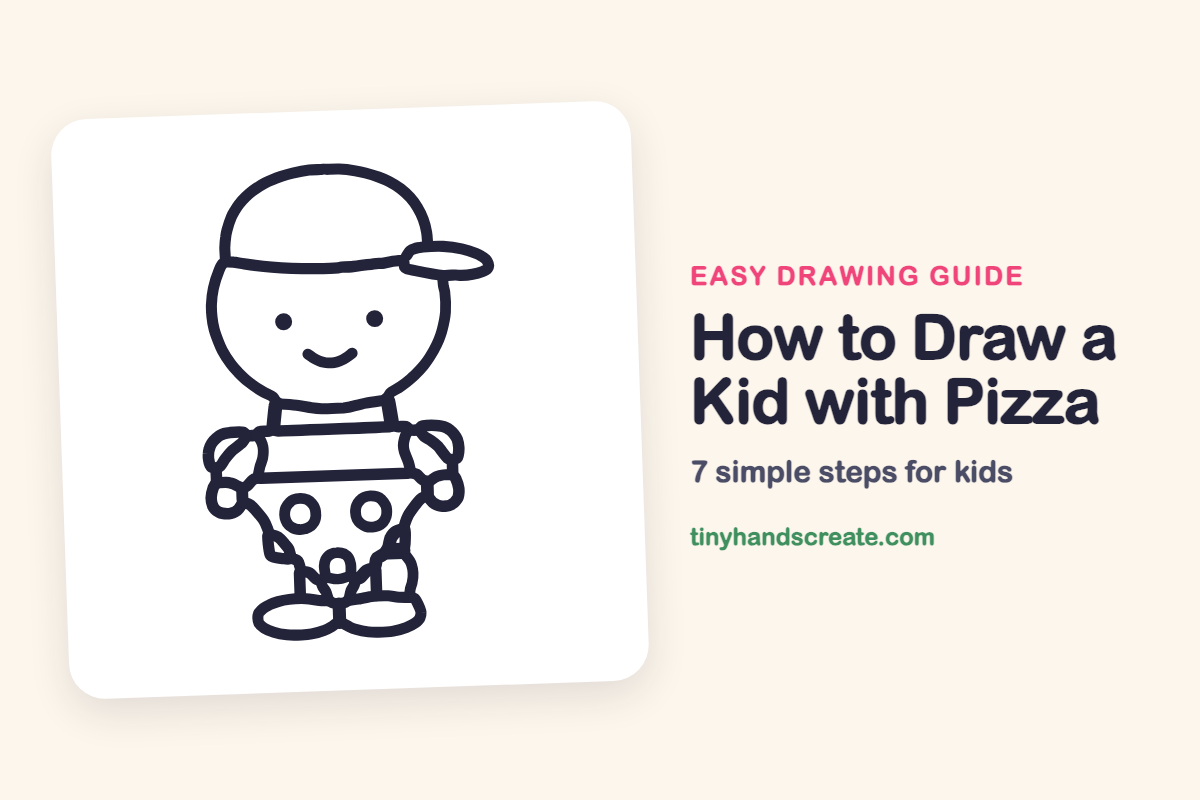 How to Draw a Kid with Pizza: easy drawing guide for kids