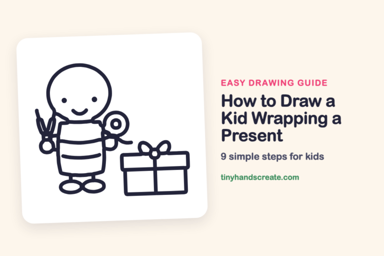 How to Draw a Kid Wrapping a Present: easy drawing guide for kids