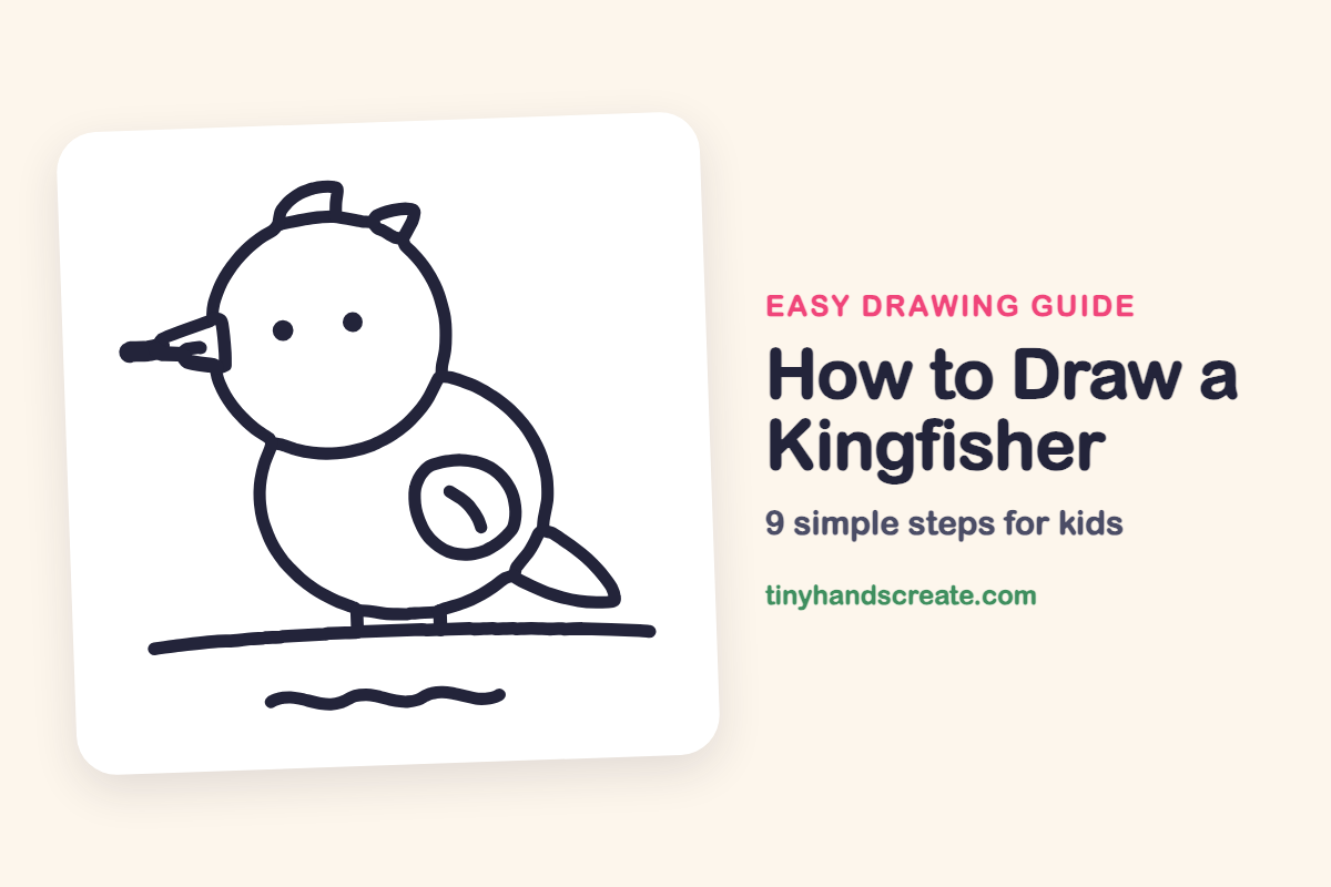 How to Draw a Kingfisher: easy drawing guide for kids