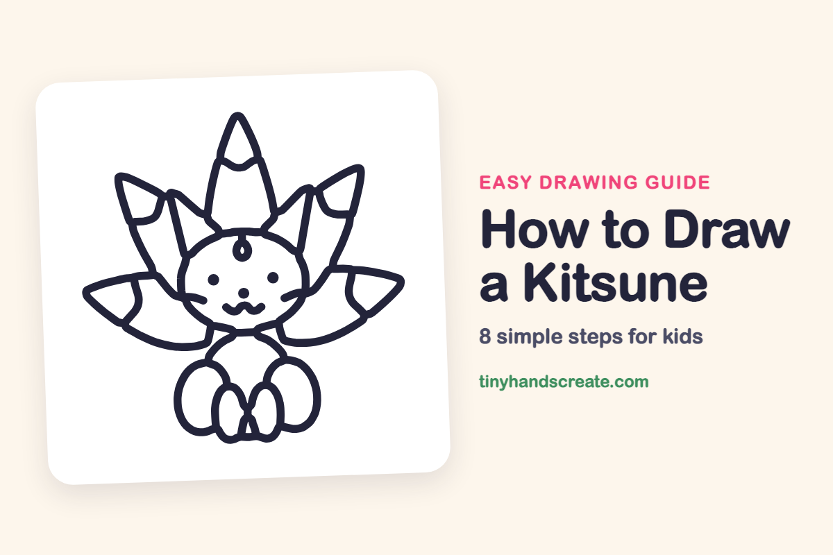 How to Draw a Kitsune: easy drawing guide for kids