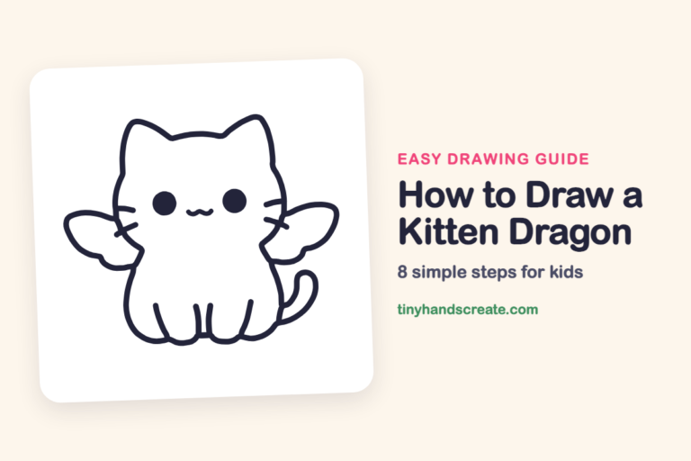 How to Draw a Kitten Dragon: easy drawing guide for kids