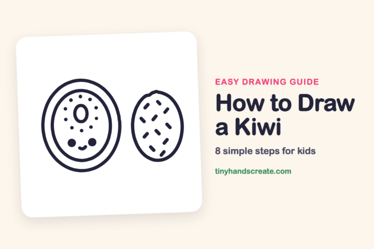 How to Draw a Kiwi step by step