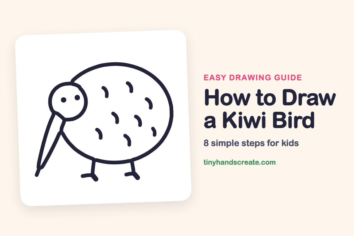 How to Draw a Kiwi Bird: easy drawing guide for kids