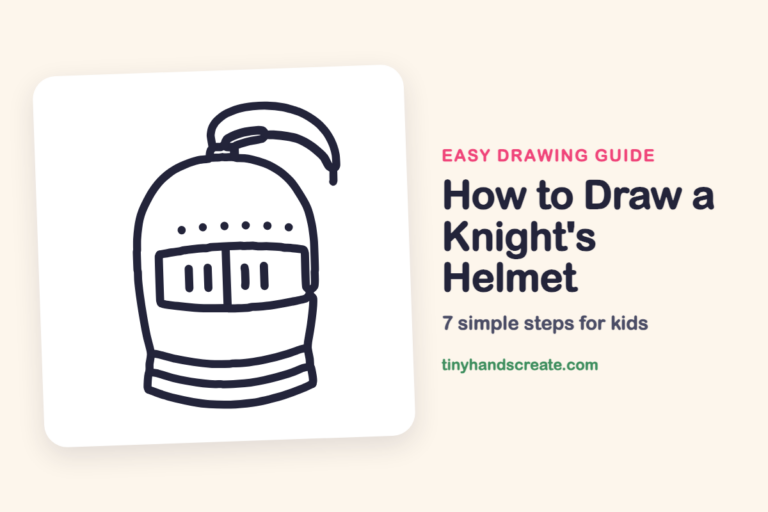 How to Draw a Knight's Helmet: easy drawing guide for kids