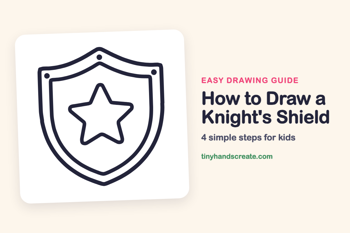 How to Draw a Knight's Shield: easy drawing guide for kids