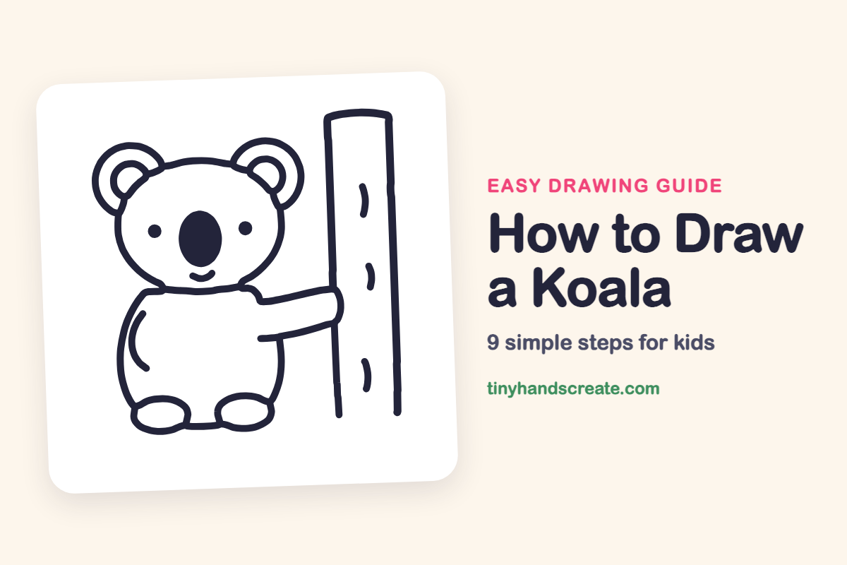 How to Draw a Koala: easy drawing guide for kids