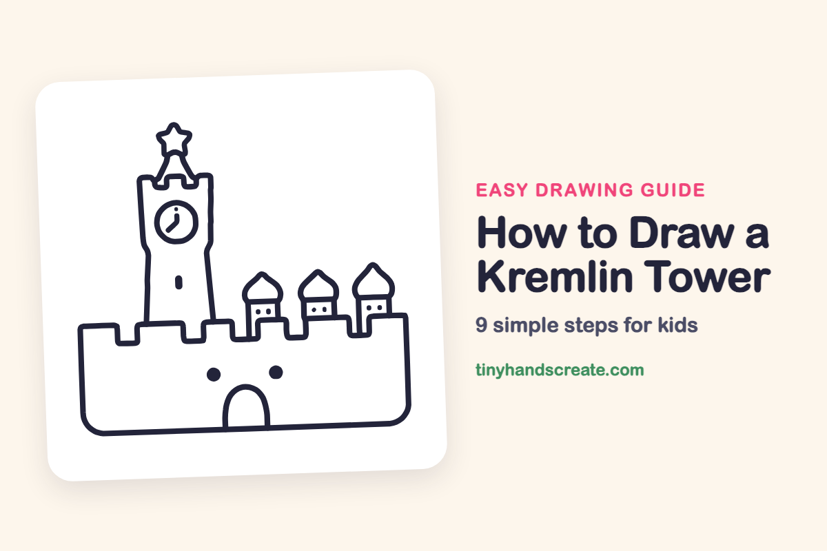 How to Draw a Kremlin Tower: easy drawing guide for kids