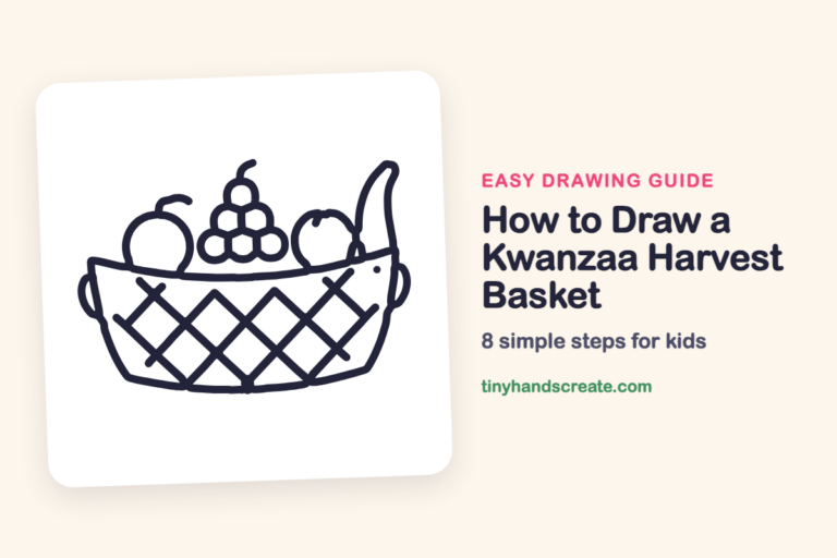 How to Draw a Kwanzaa Harvest Basket: easy drawing guide for kids