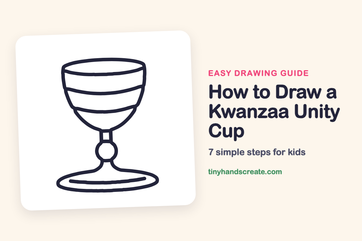 How to Draw a Kwanzaa Unity Cup: easy drawing guide for kids