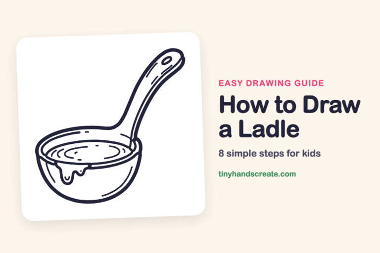 How to Draw a Ladle: easy drawing guide for kids