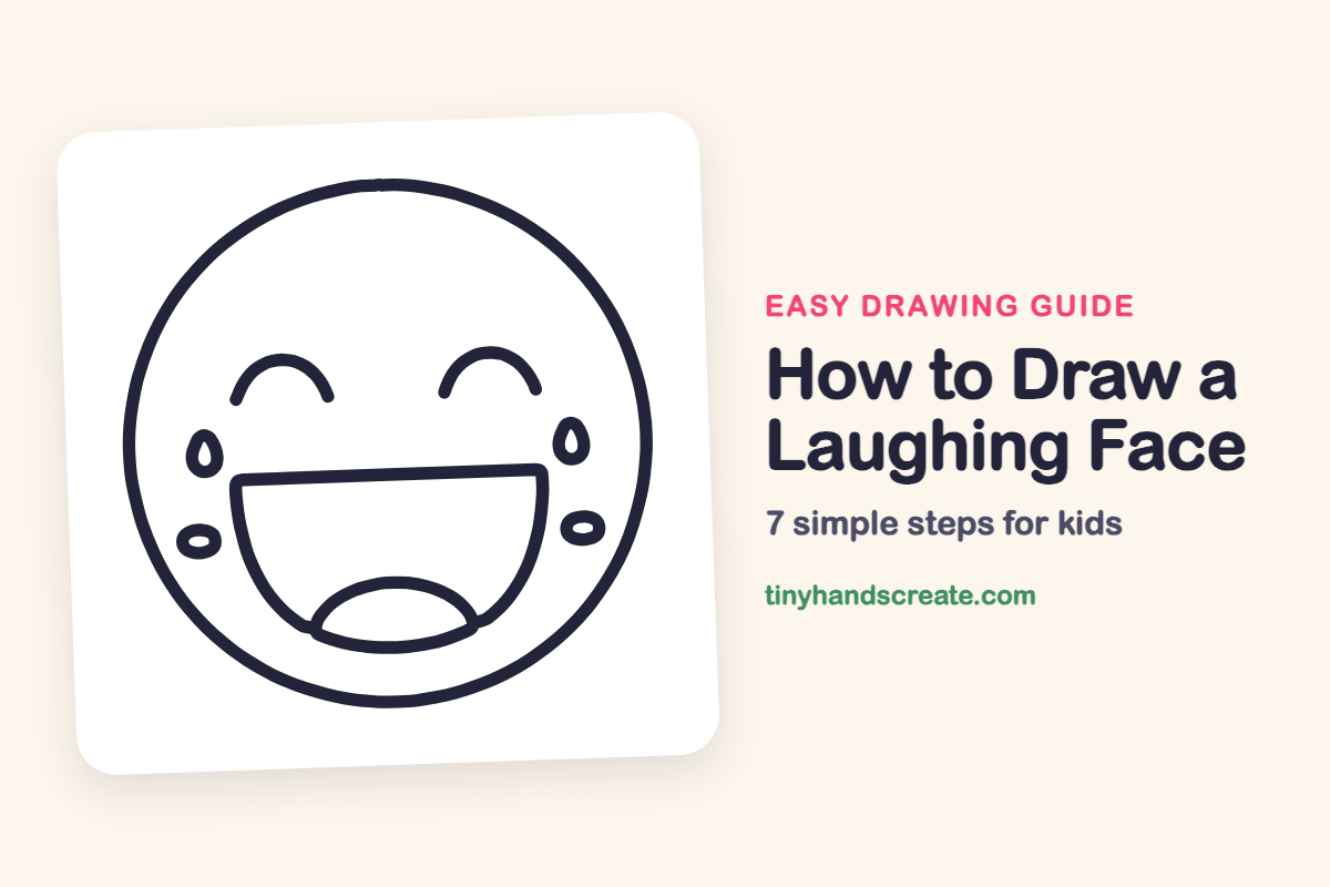 How to Draw a Laughing Face: easy drawing guide for kids