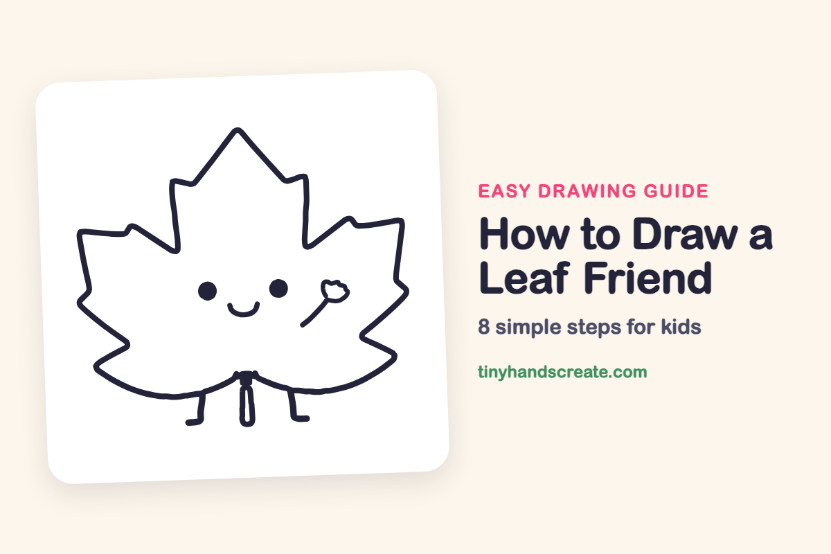 How to Draw a Leaf Friend: easy drawing guide for kids