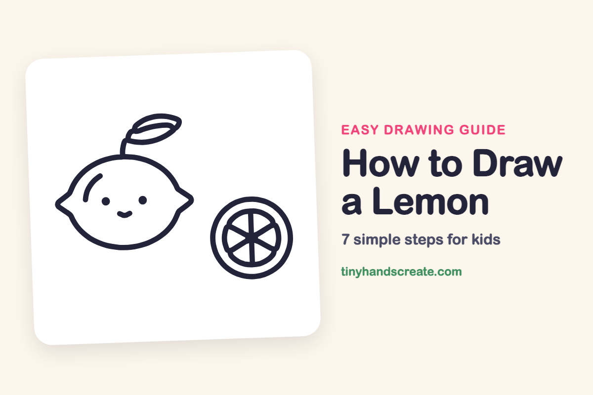 How to Draw a Lemon: easy drawing guide for kids