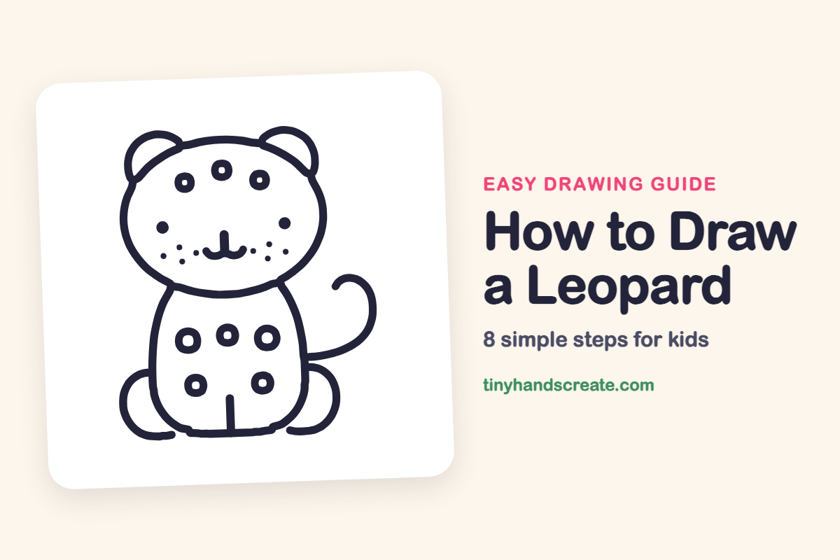 How to Draw a Leopard: easy drawing guide for kids