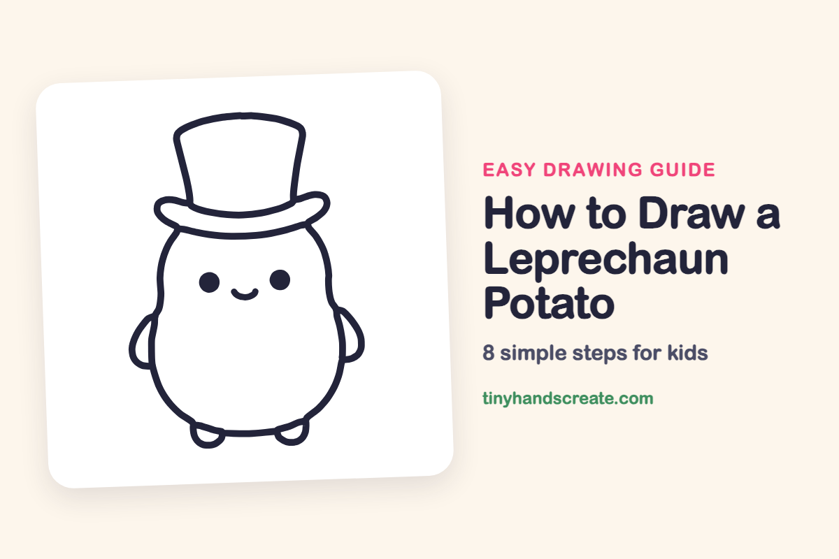 How to Draw a Leprechaun Potato: easy drawing guide for kids